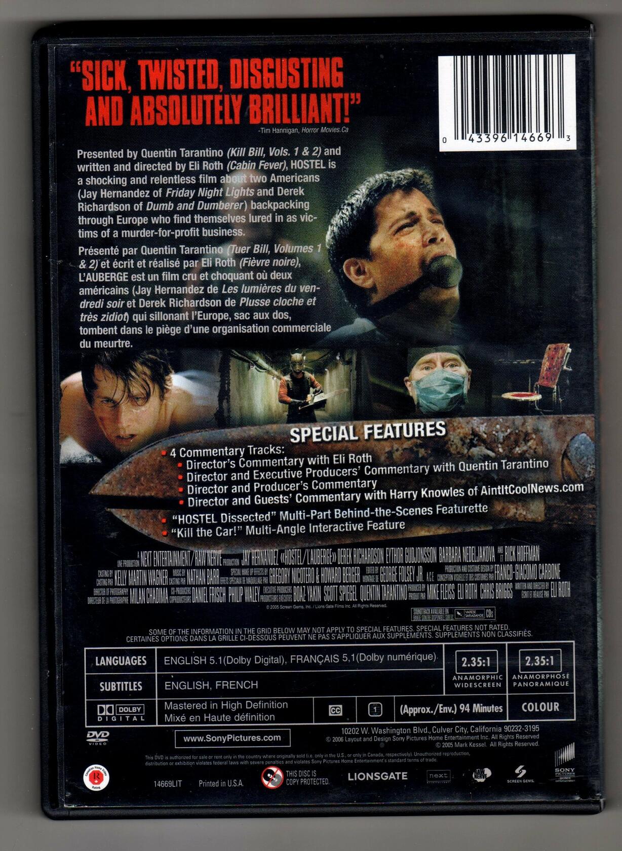 Hostel Bilingual [DVD] - Good