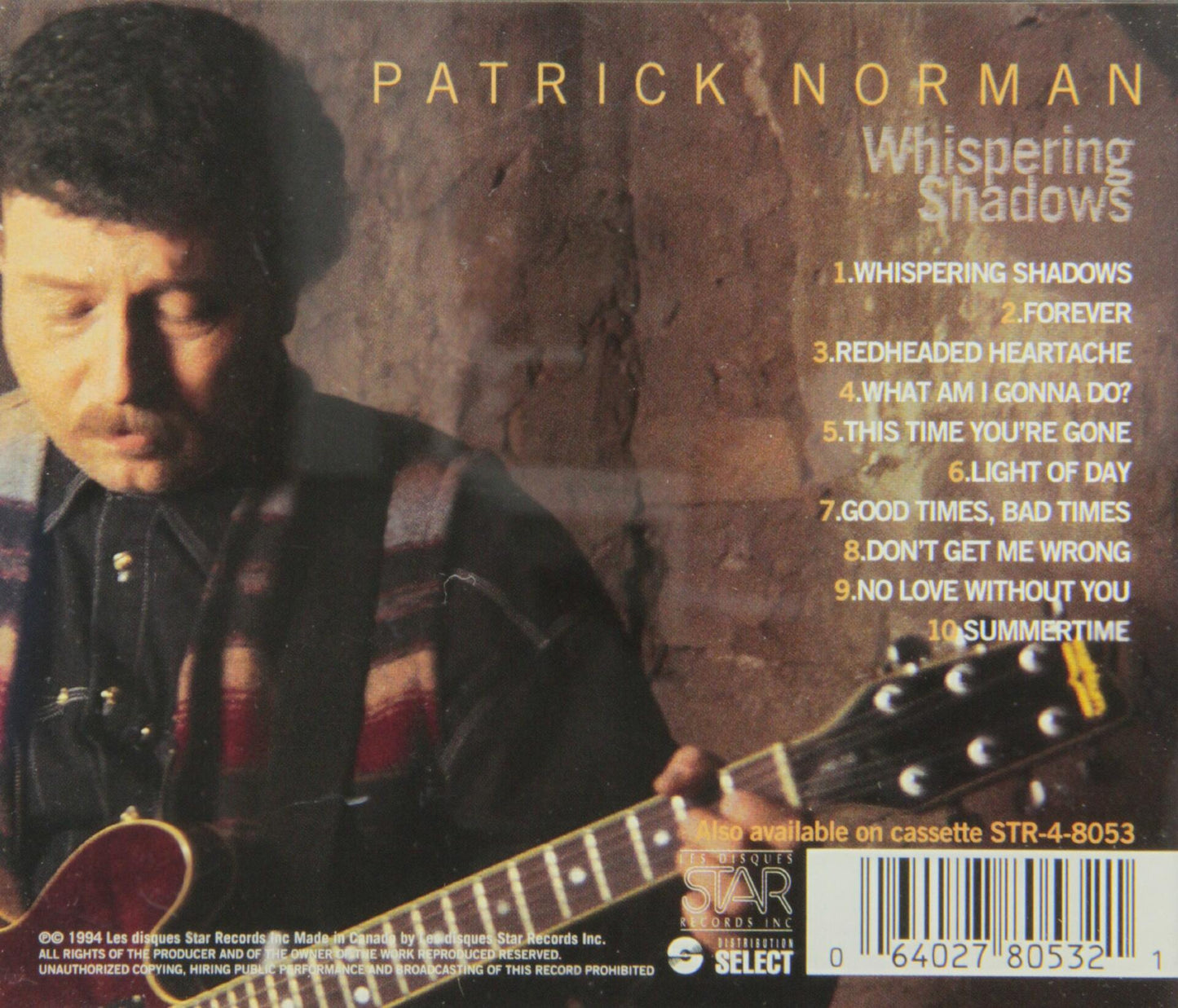 WHISPER SHADOWS [Audio CD] Patrick Norman - Very Good