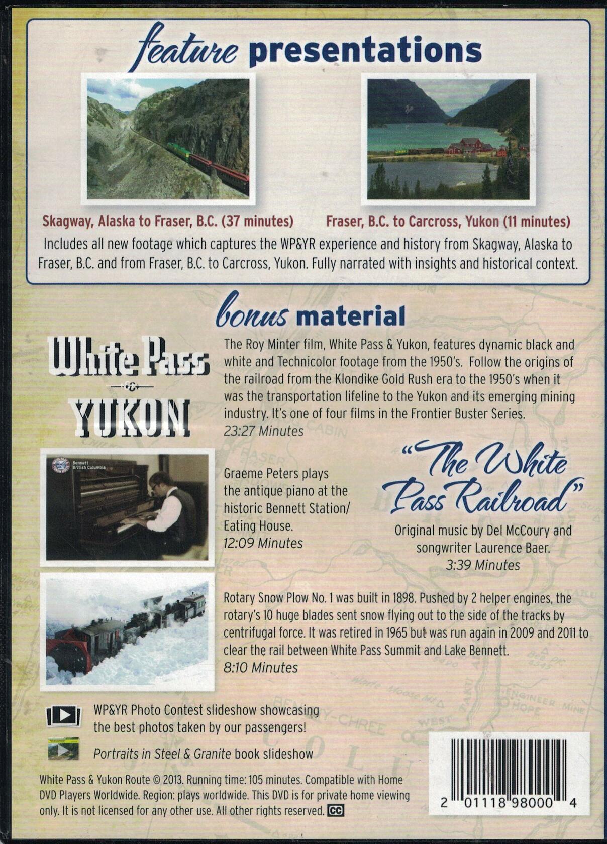 The White Pass Journey ~ White Pass & Yukon Route Scenic Railway [DVD] - Very Good