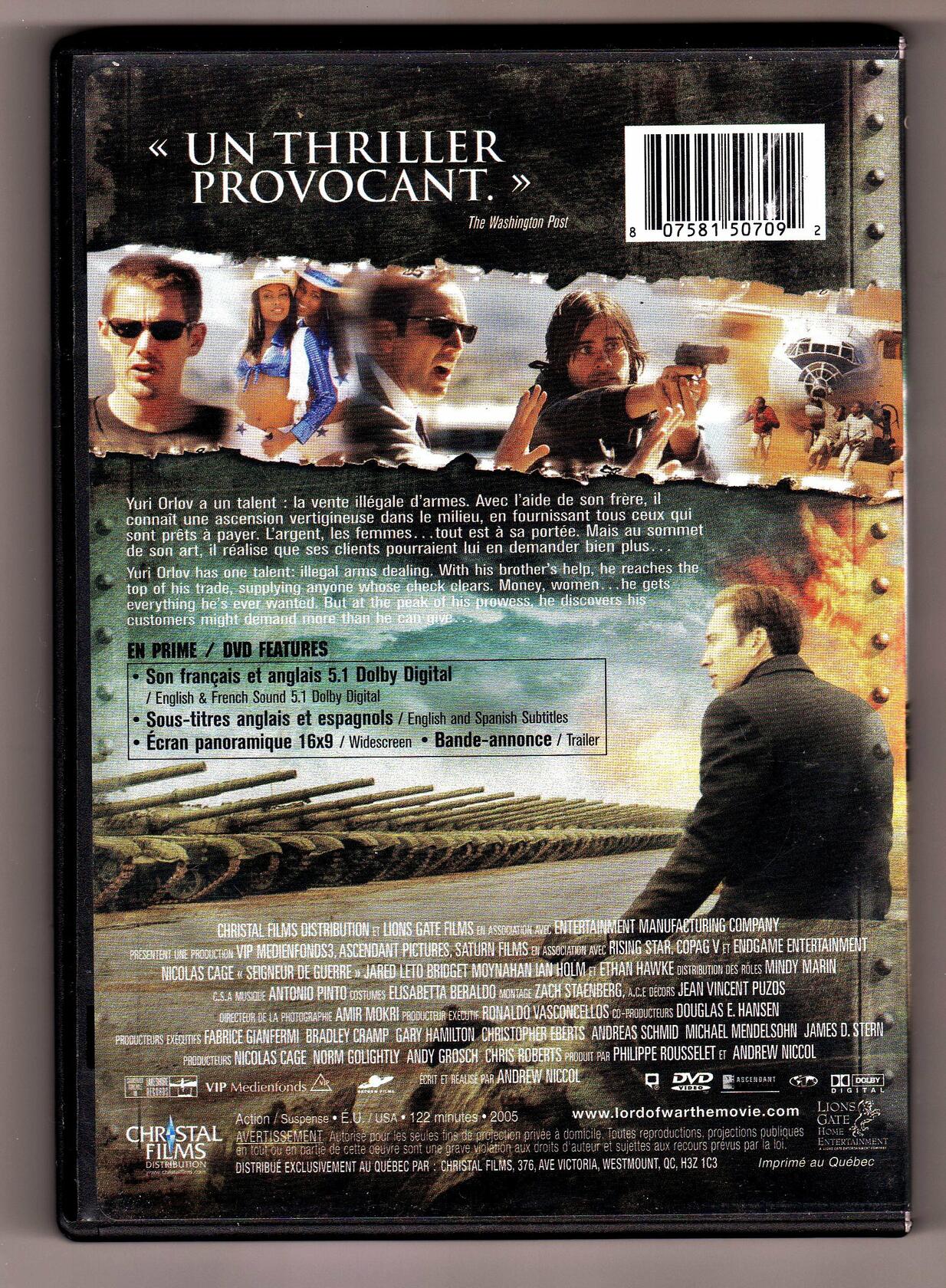 Seigneur de Guerre (Lord of War) (Bilingual) [DVD] - Good