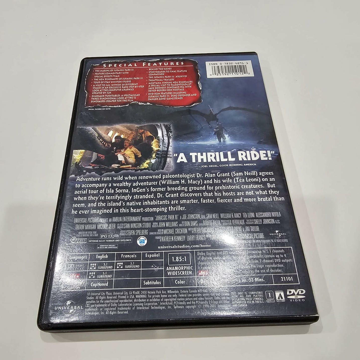 Jurassic Park III: Collector's Edition (Widescreen) (Bilingual) [DVD] - Very Good