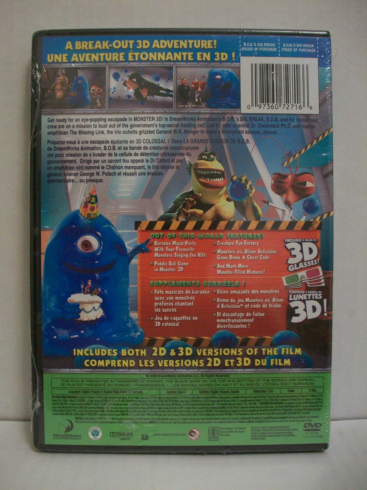 B.O.B.'s Big Break (Bob's Big Break) (Bilingual) [DVD] - Very Good