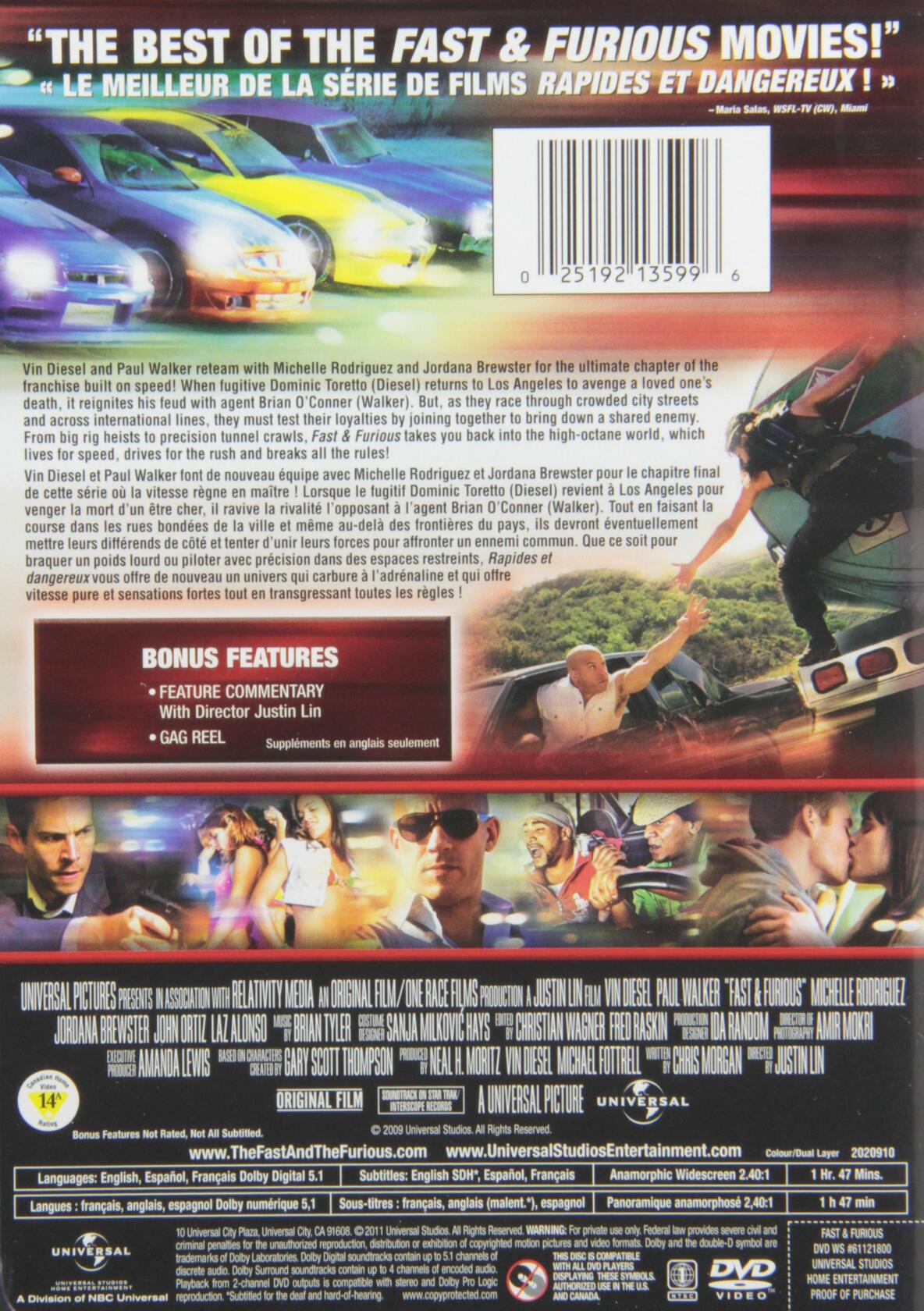 Fast & Furious (2009) (Bilingual) [DVD]
