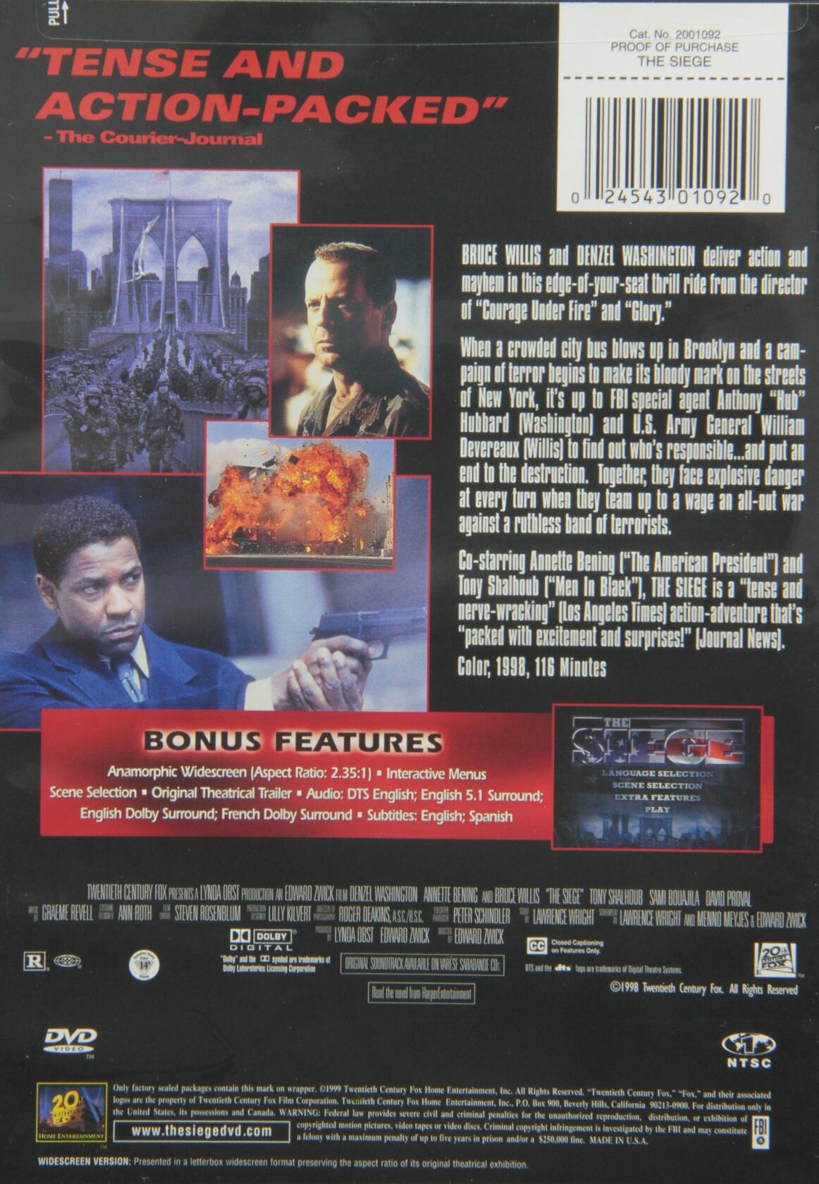 Siege, The (Bilingual) [DVD] - Good
