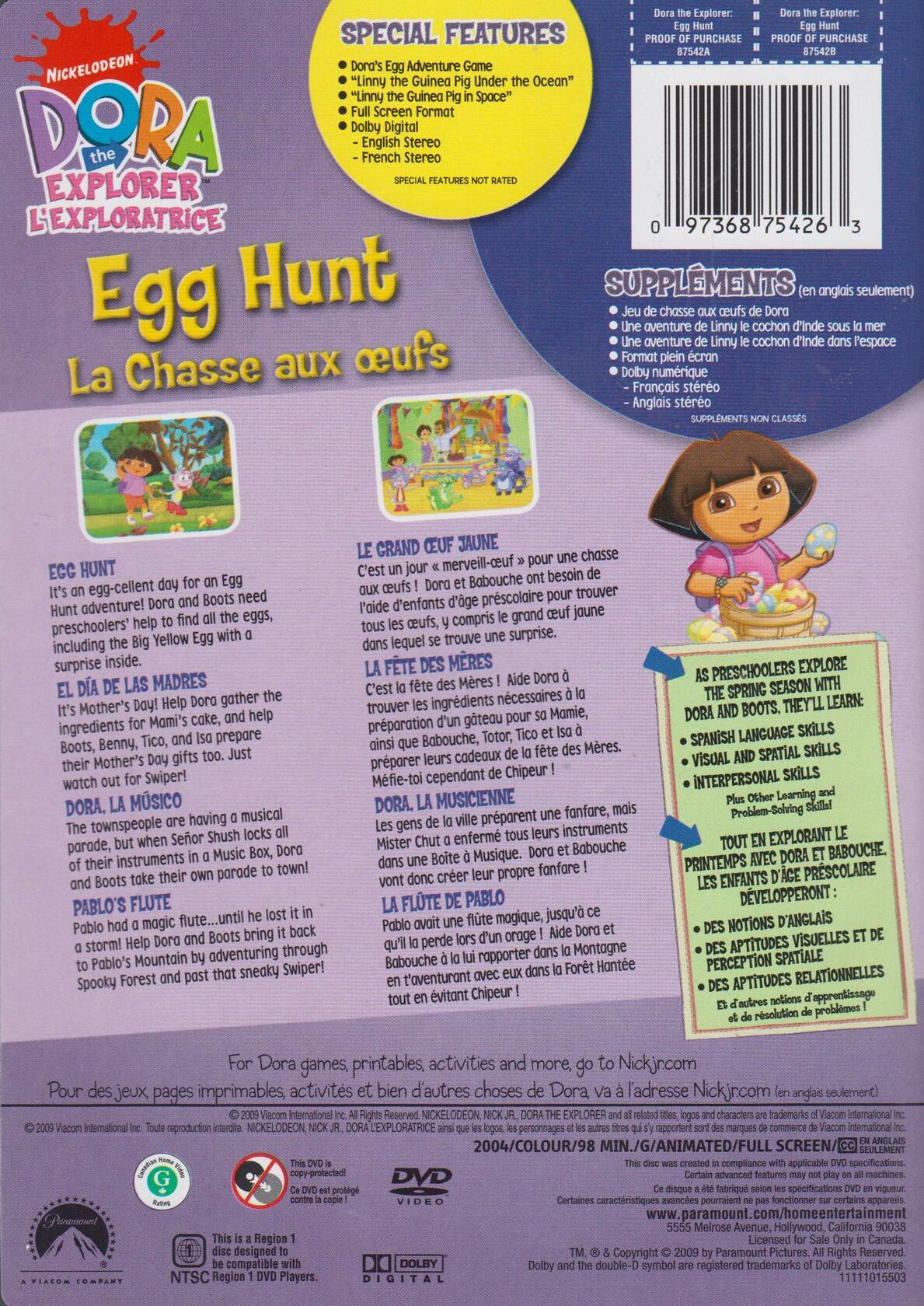 Dora the Explorer: Egg Hunt [DVD] - Very Good