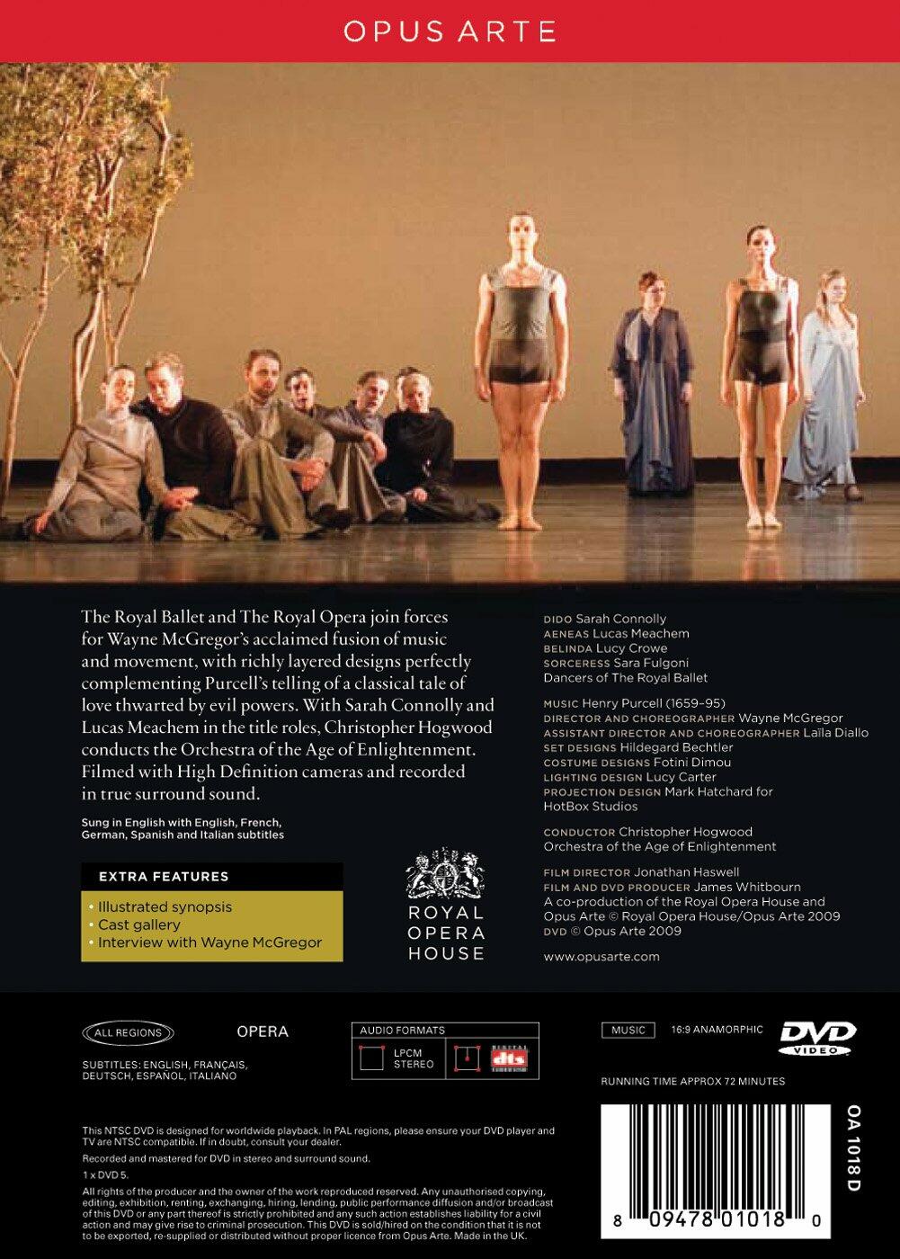 Purcell - Dido and Aeneas, Royal Opera House [DVD] - Very Good