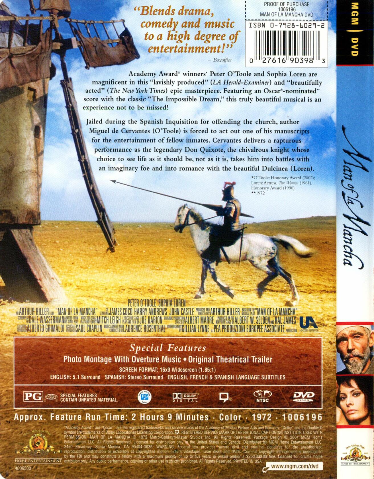 Man of La Mancha (Sous-titres français) [Import] - Very Good