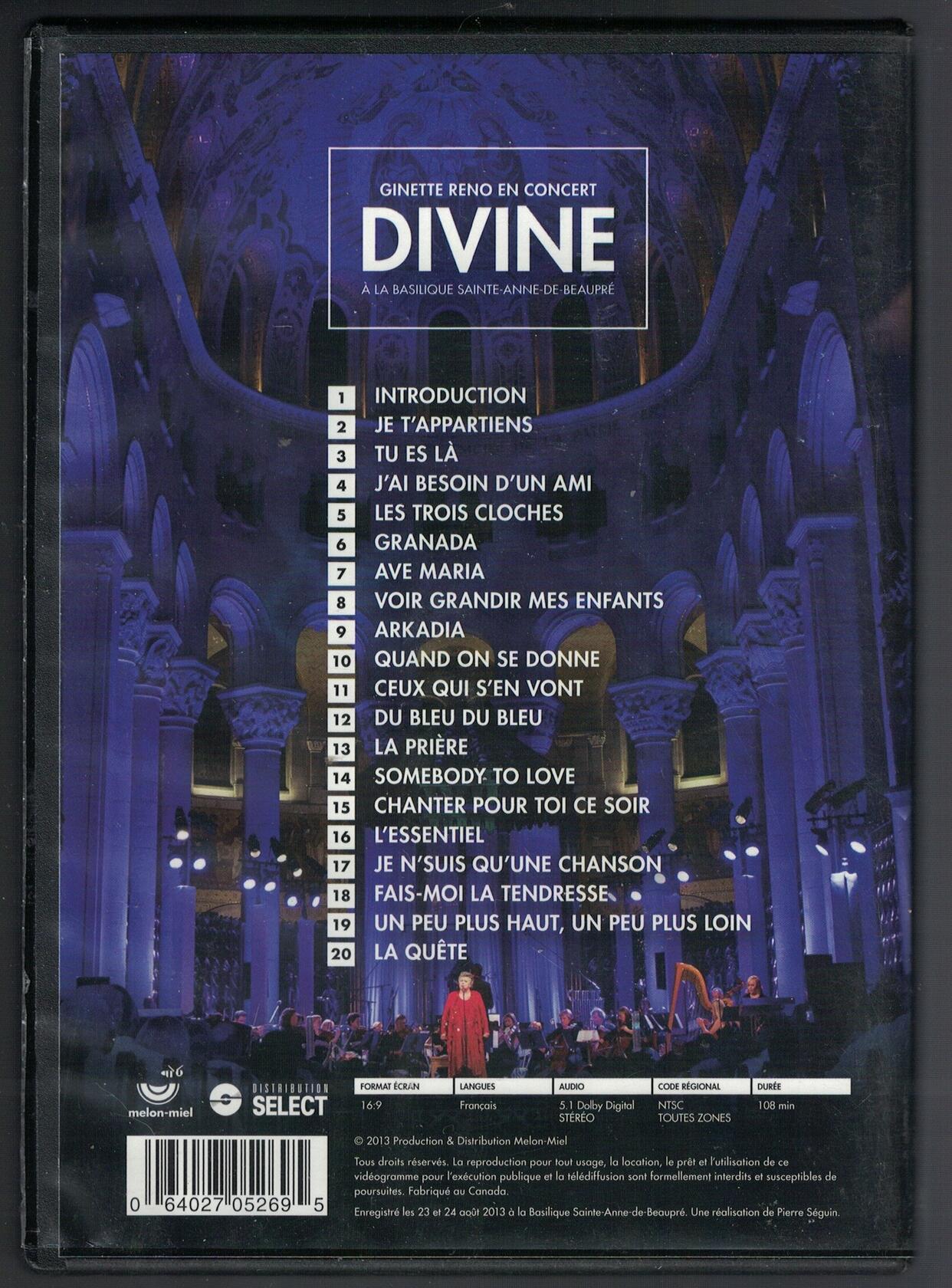 Divine: Ginette Reno En Concert [DVD] - Very Good