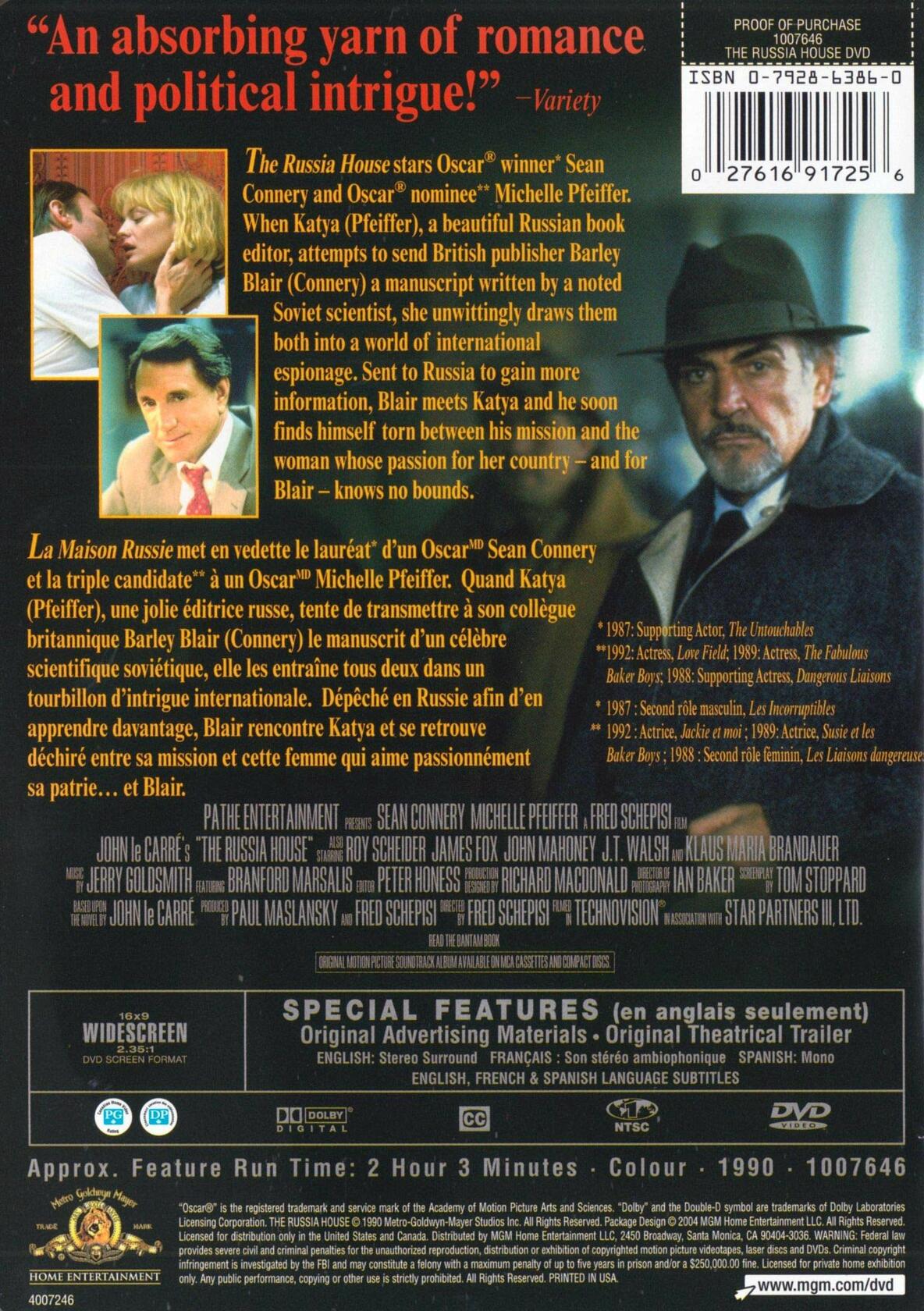 The Russia House [DVD] - Good