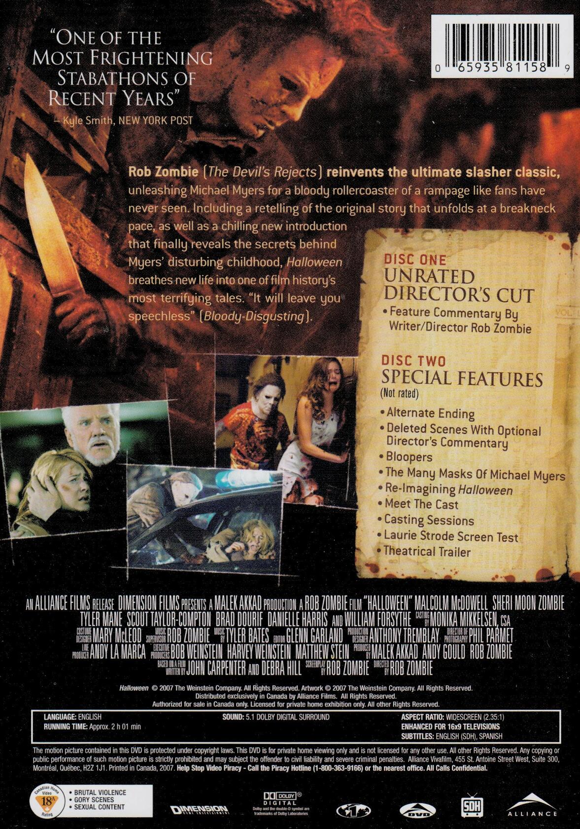 Halloween: Special Edition Unrated Director's Cut (2007) [2-Disc DVD] [DVD] - Very Good