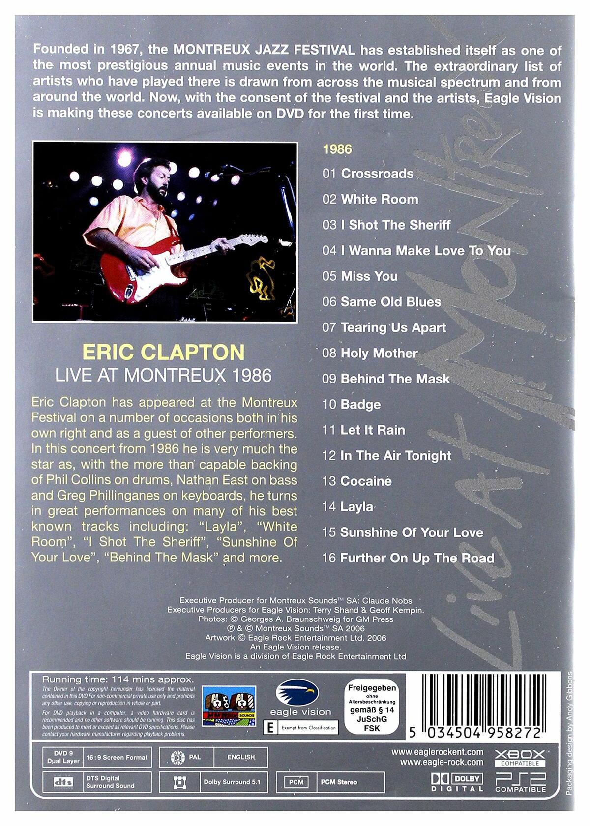 eric clapton - live at montreux 1986 dvd Italian Import [DVD] - Very Good