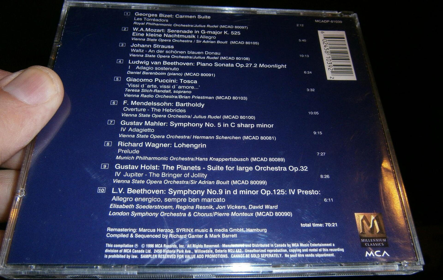 V1 Millennium Classics Sample [Audio CD] - Very Good
