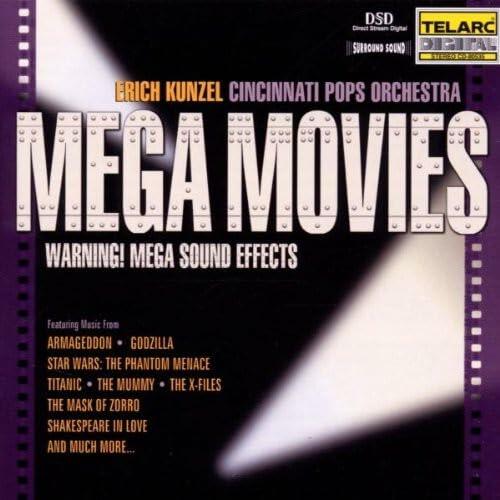 Mega Movies [Audio CD] Kunzel, Erich / Cincinnati Pops Orchestra - Very Good