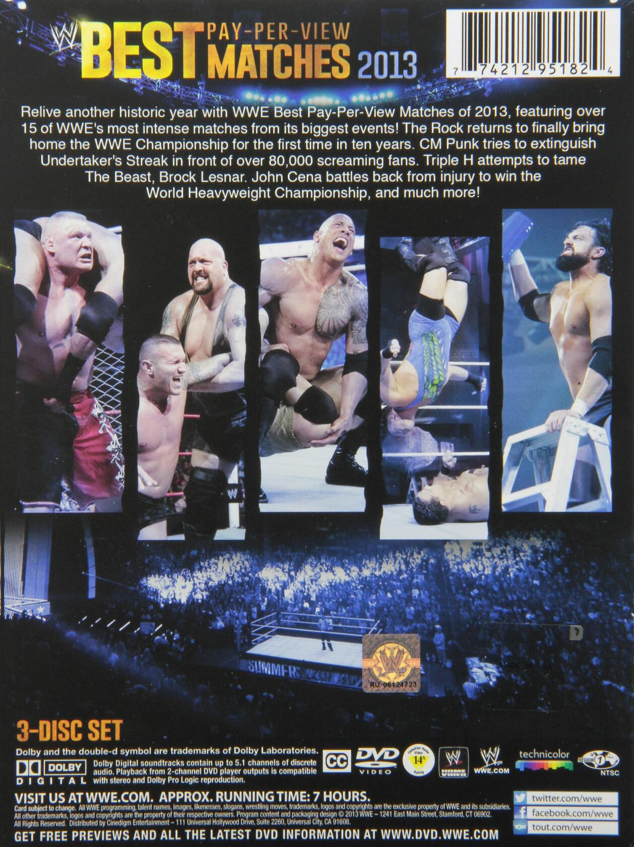 WWE 2013: Best Pay-Per-View Matches 2013 [DVD] - Acceptable