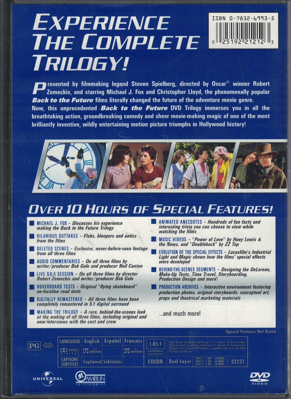 Back to the Future: The Complete Trilogy (Widescreen, 3 Discs) [DVD] - Good
