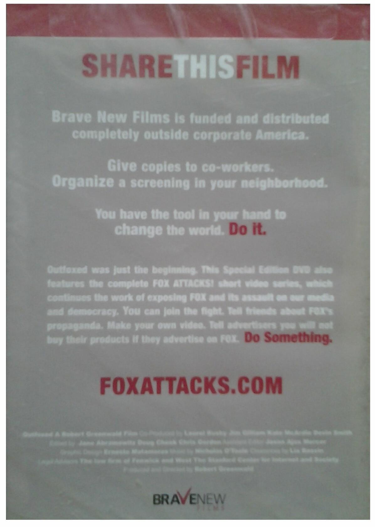 Outfoxed: Rupert Murdoch's War On Journalism [DVD] - Very Good