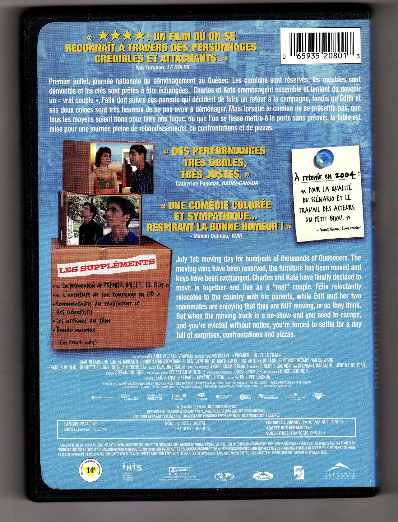 Moving (Premier Juillet: Le Film) [DVD] - Good