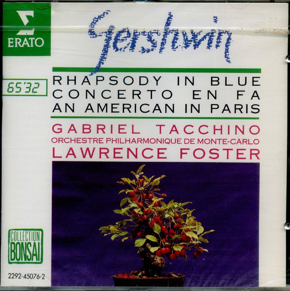 American in Paris / Rhapsody in Blue [Audio CD] Gershwin; Tacchino; Foster and Monte Carlo Phil