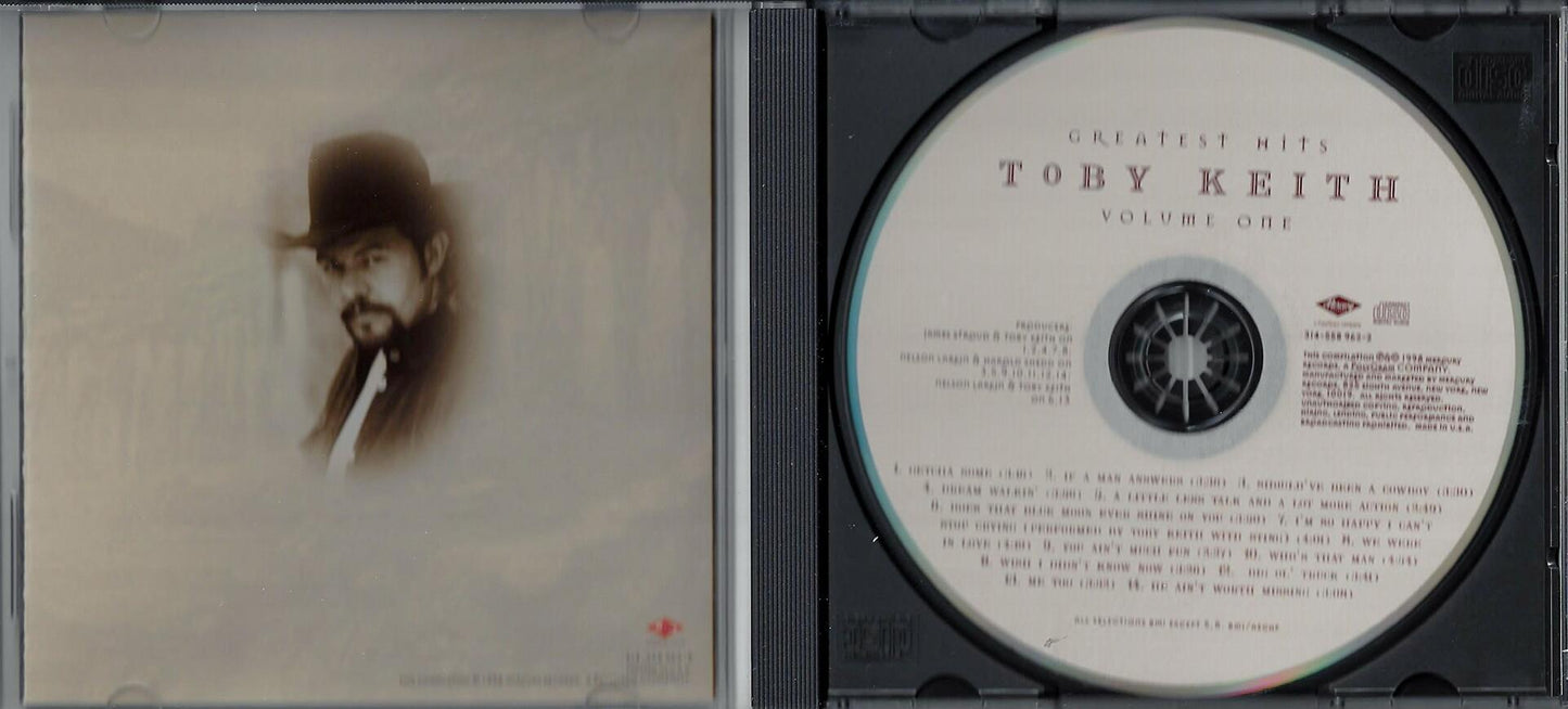 Greatest Hits Volume 1 [Audio CD] KEITH,TOBY - Very Good