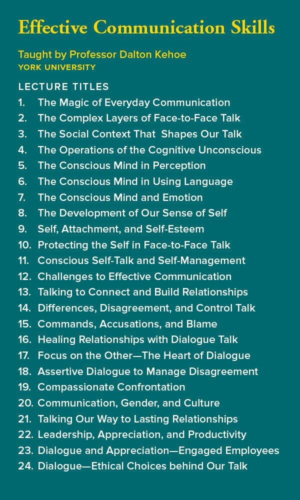 The Great Courses: Effective Communication Skills - Very Good