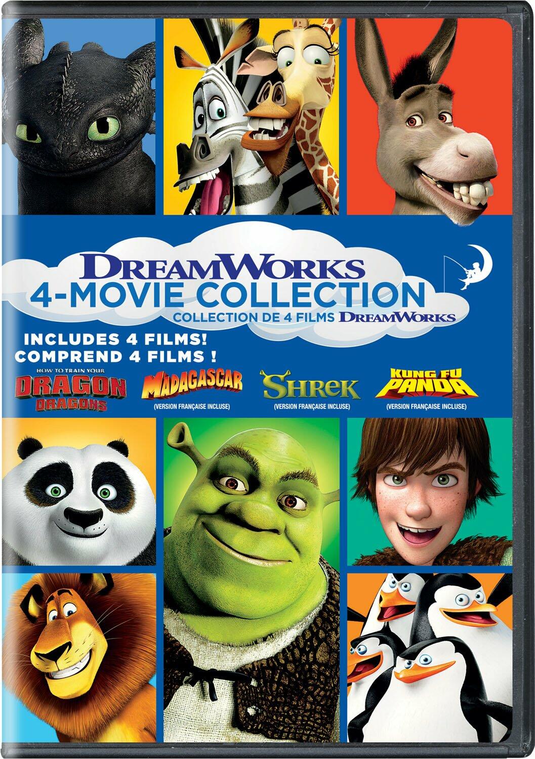 Shrek + Madagascar + Kung Fu Panda + How To Train Your Dragon Collection (Bilingual) [DVD]