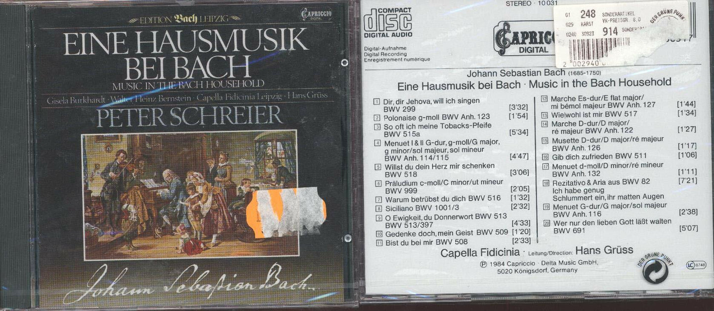 Music in the Bach Household [Audio CD] - Very Good