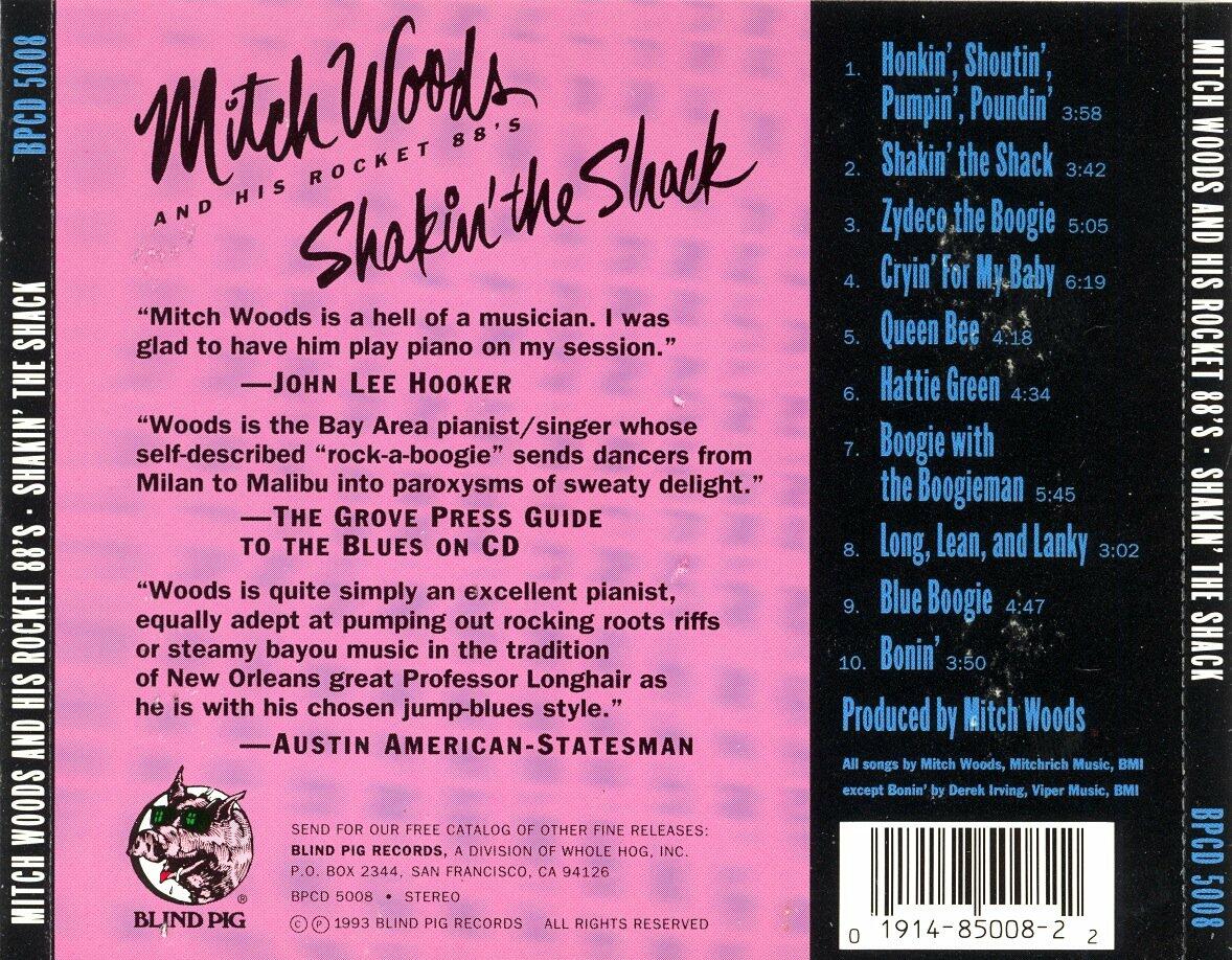Shakin' the Shack [Audio CD] Mitch Woods and His Rocket 88's - Very Good