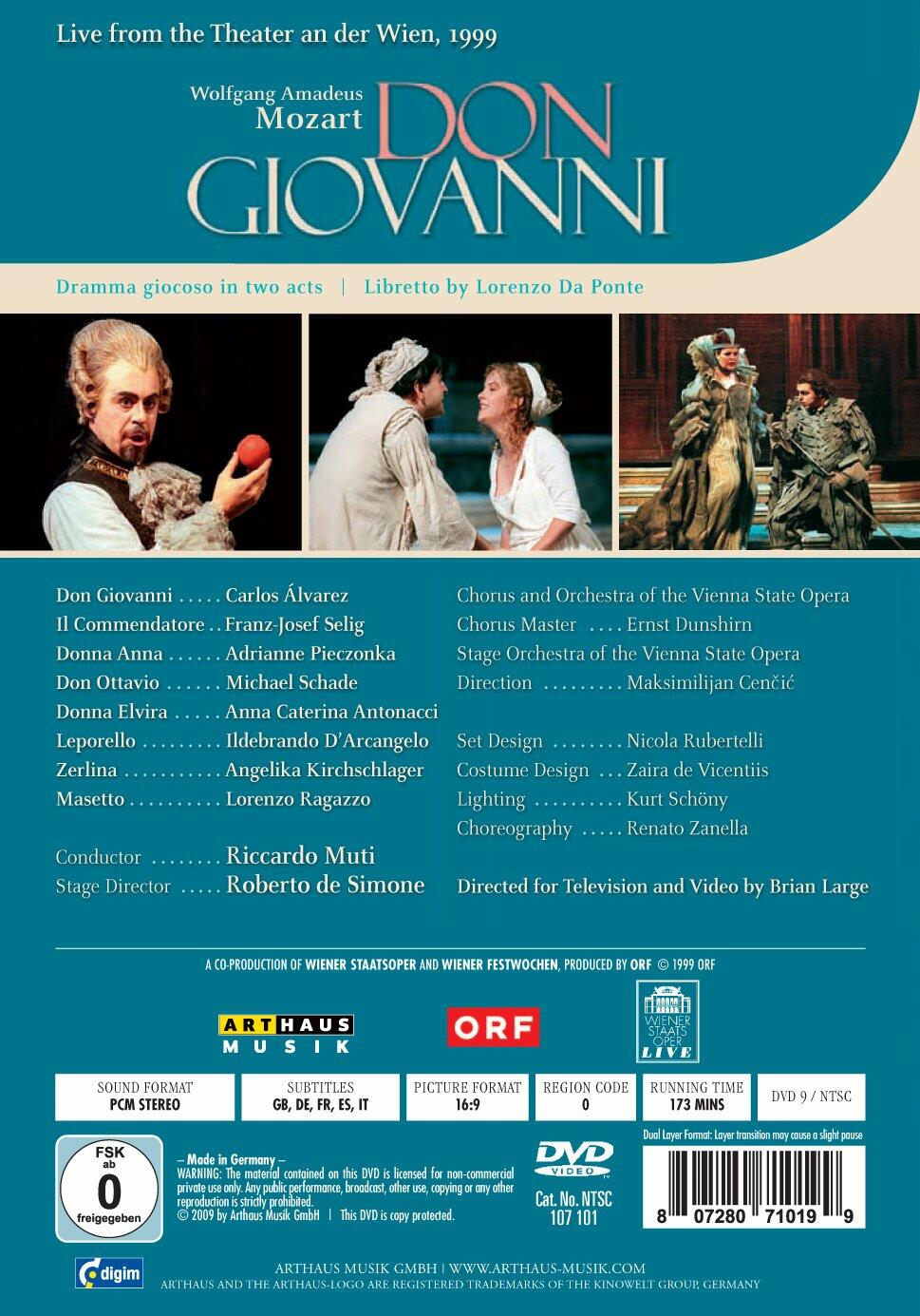 Orchestra and Chorus of the Vienna Staatsoper - Don Giovanni [DVD]