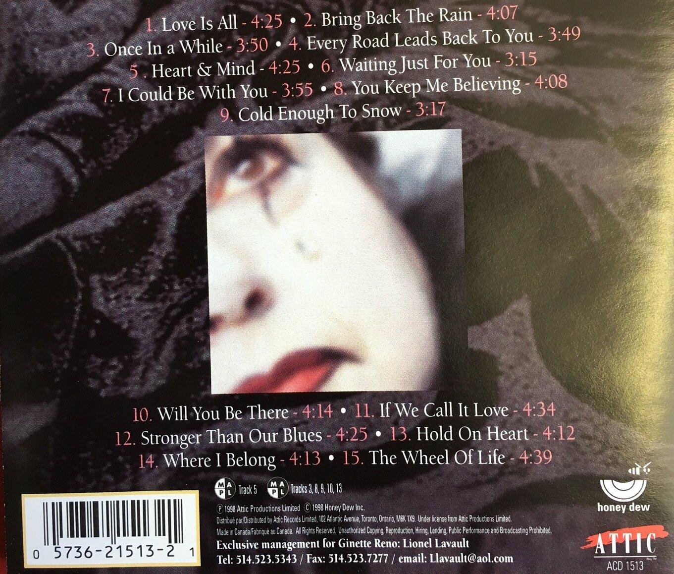 Love Is All [Audio CD] Ginette Reno - Very Good