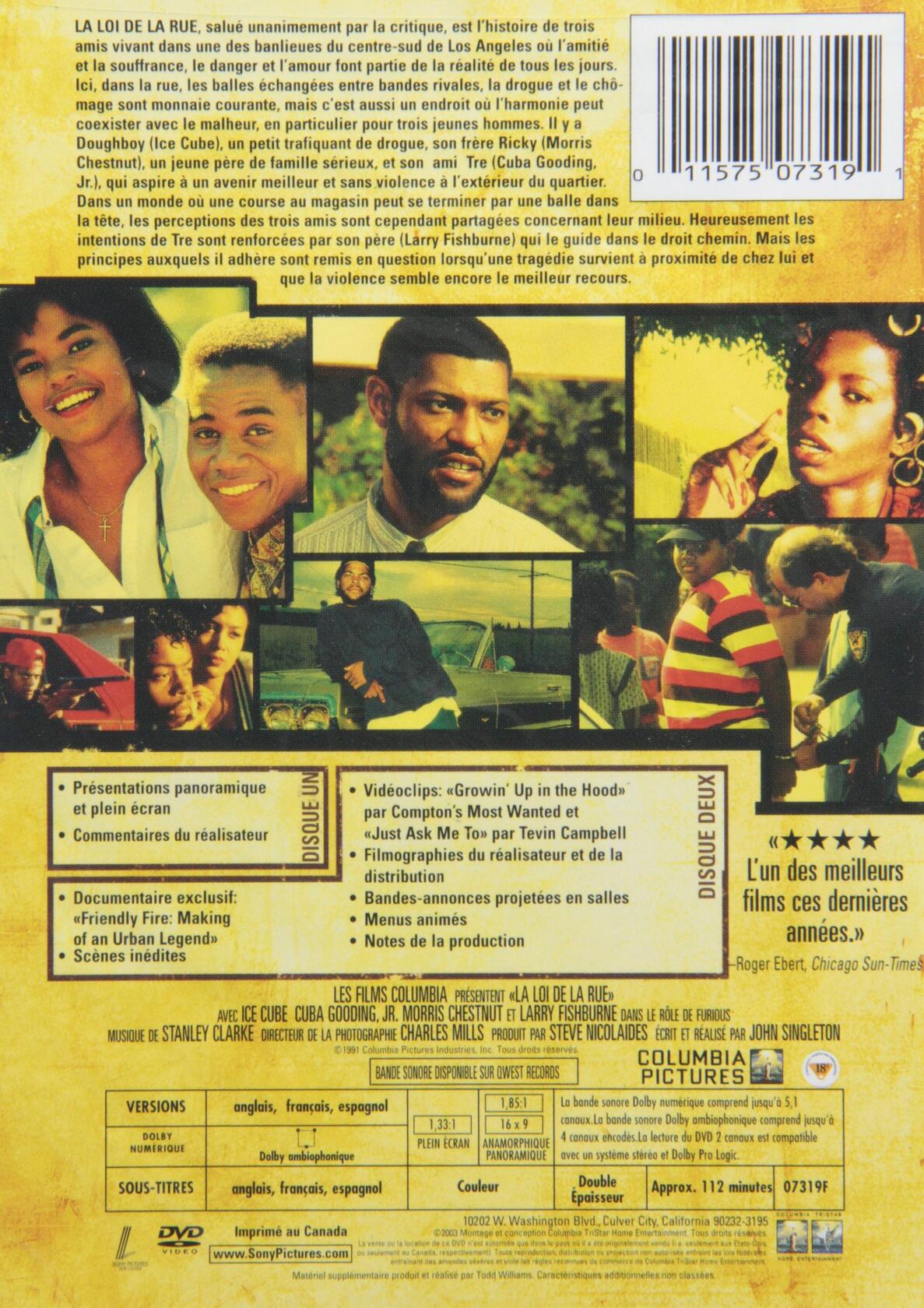 Boyz N The Hood (Special Edition) French (Bilingual) [DVD] - Very Good