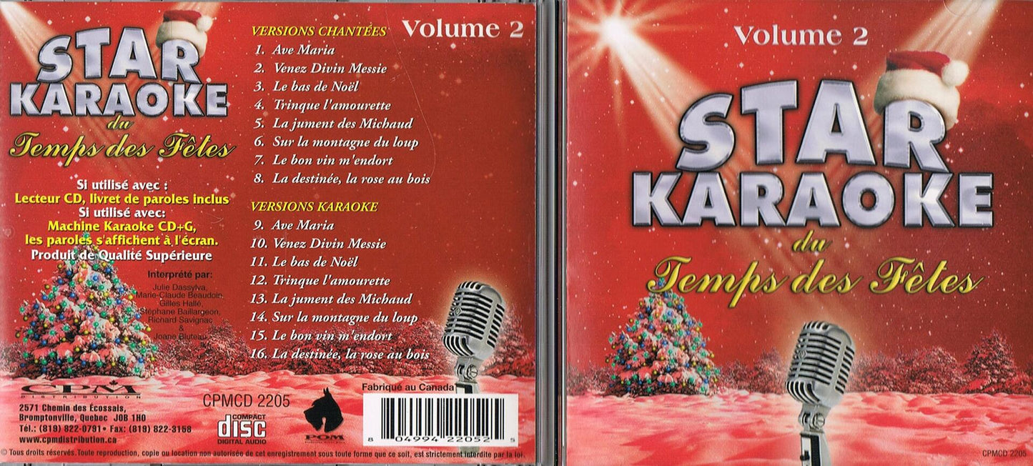 STAR KARAOKE DU TEMPS DES FÊTES, VOLUME 2 (CD+G) - Very Good