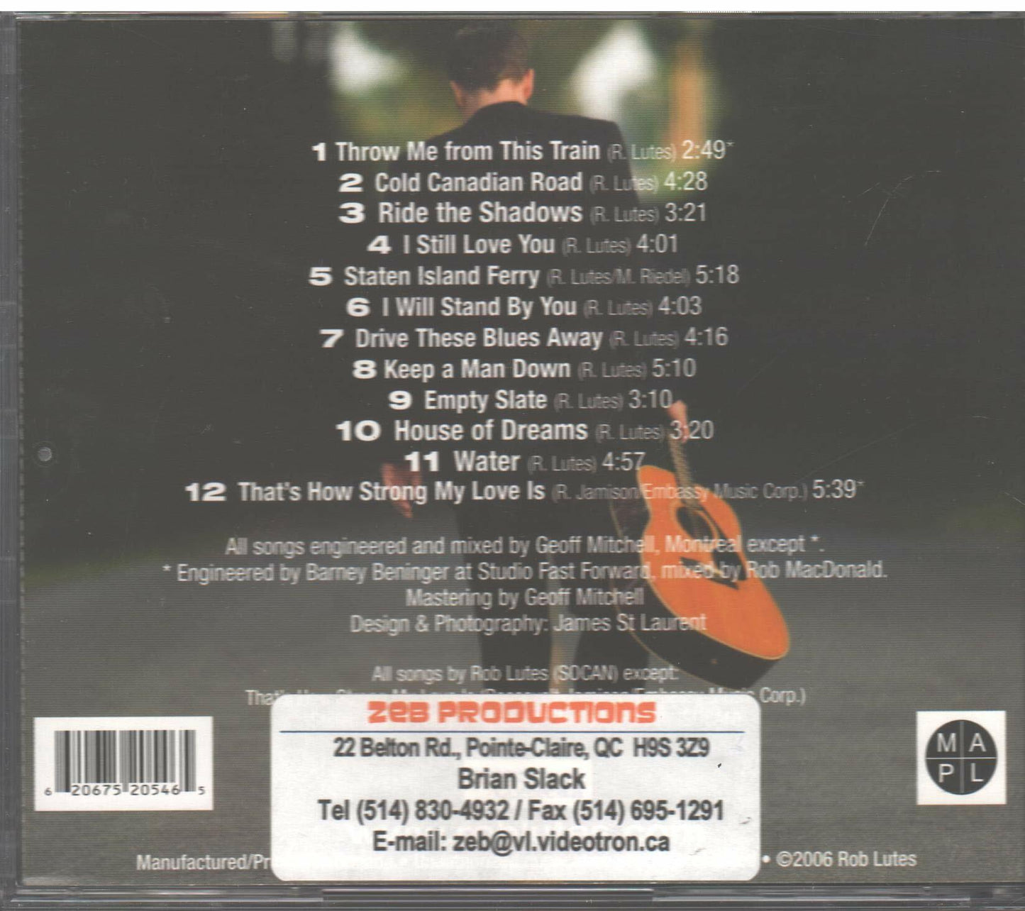 Ride the Shadows [Audio CD] Rob Lutes - Very Good