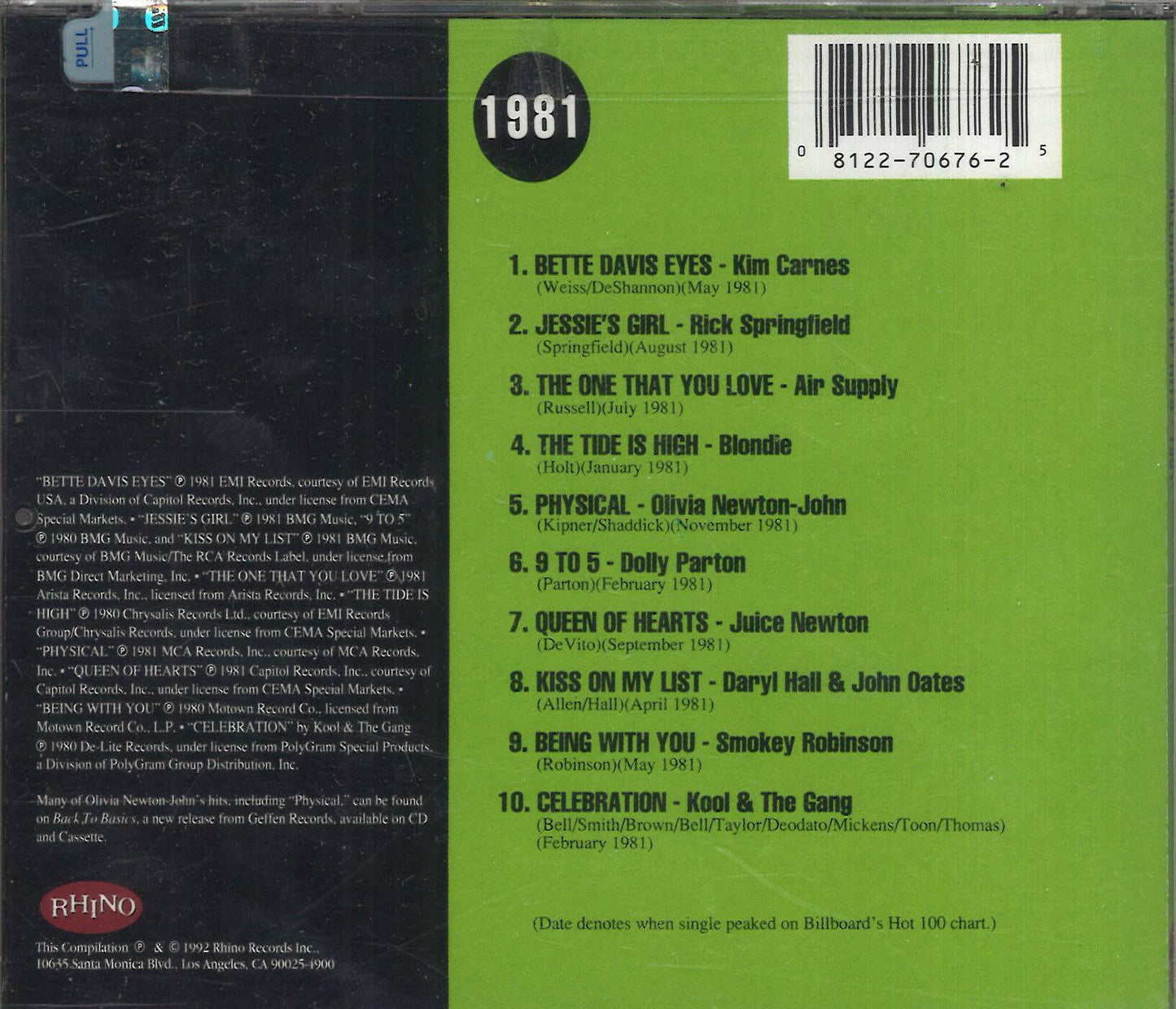 Billboard - 1981 [Audio CD] Various Artists (Collections) - Very Good