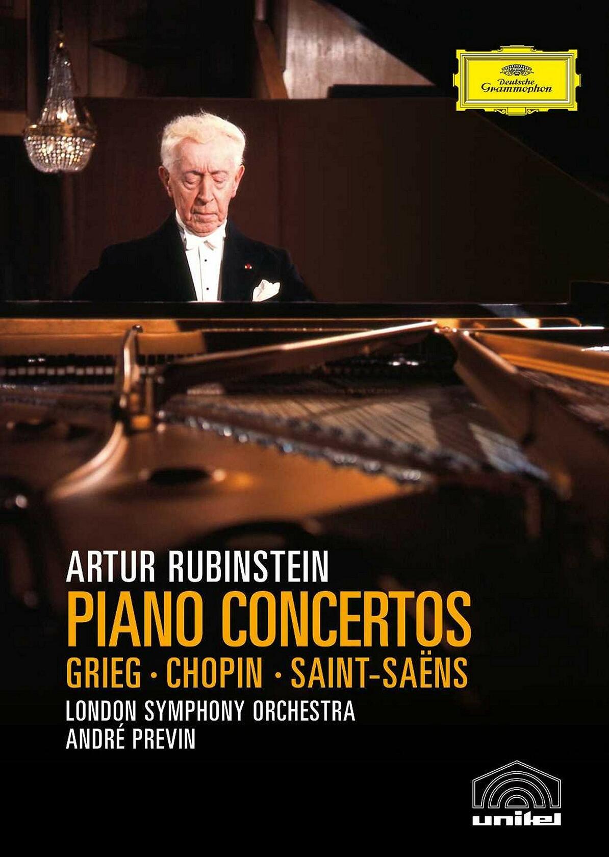 Grieg, Chopin & Saint Saens Piano Concertos / Previn, Rubinstein, London Symphony Orchestra [DVD] - Very Good