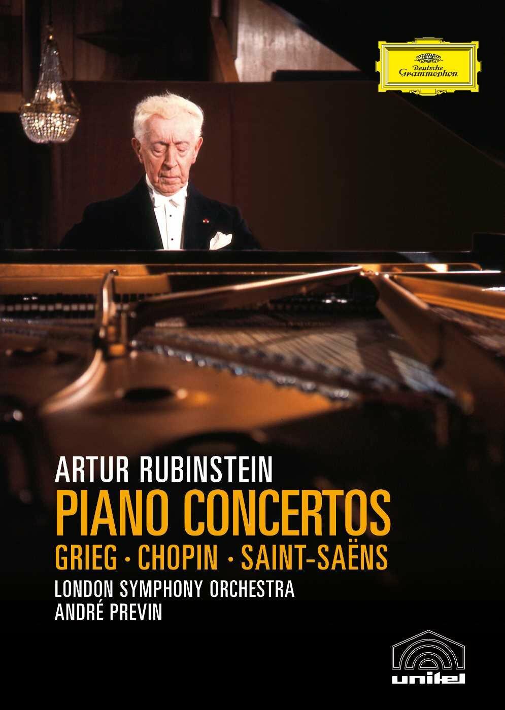 Grieg, Chopin & Saint Saens Piano Concertos / Previn, Rubinstein, London Symphony Orchestra [DVD] - Very Good