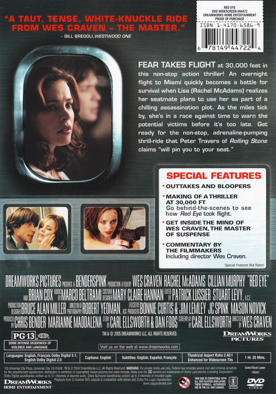 Red Eye (W/S) (Bilingual) [DVD] - Very Good