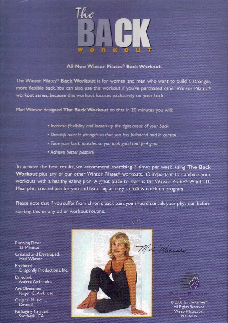 Winsor Pilates Flexibility & Strengthening: The Back Workout [DVD] - Very Good