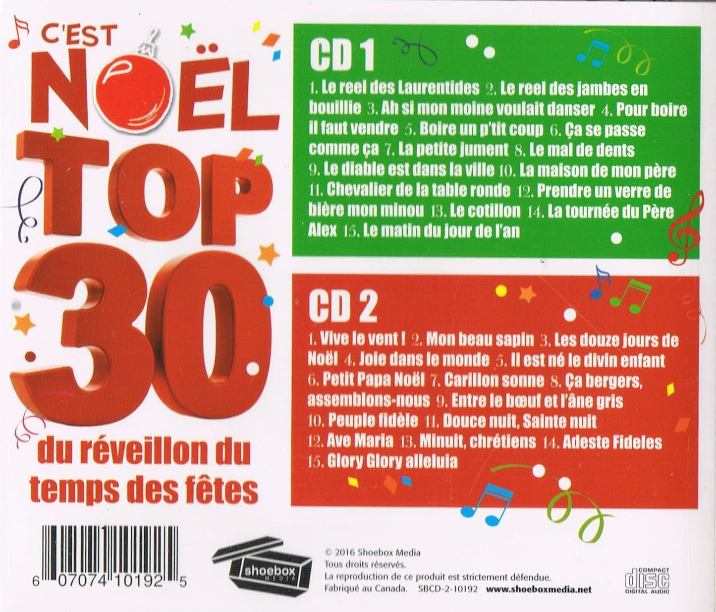 C'est Noel Top 30 du Reveillon du Temps des Fetes (2CD) [Audio CD] Artistes Varies, Various Artists - Very Good