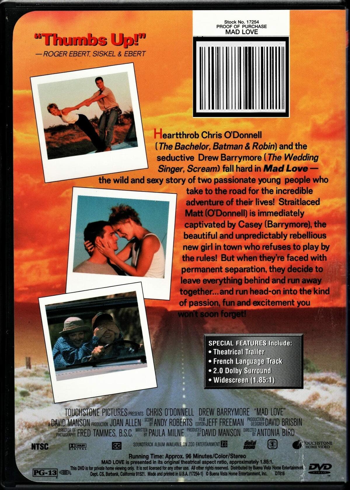 L'Amour Fou - Mad Love (English/French) 1995 (Widescreen) [DVD] - Very Good