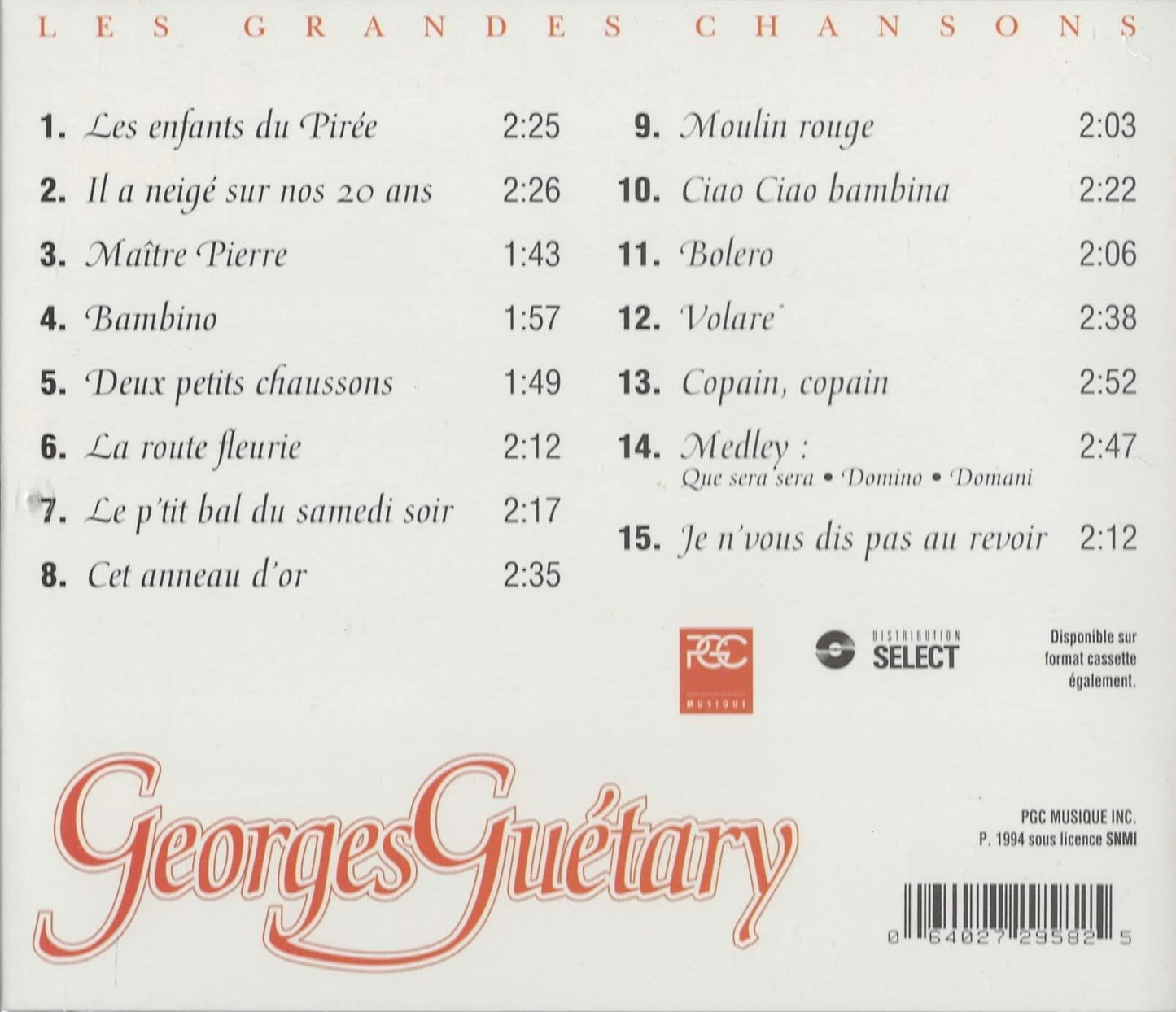 Les Grandes Chansons [Audio CD]