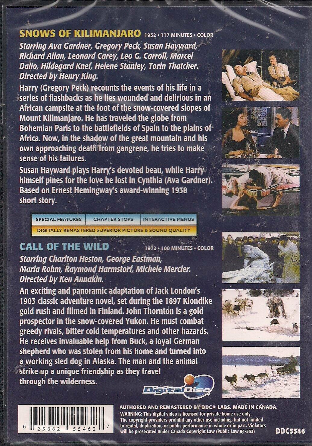 Snows of Kilimanjaro & Call of the Wild Double Feature DVD [Unknown Binding]