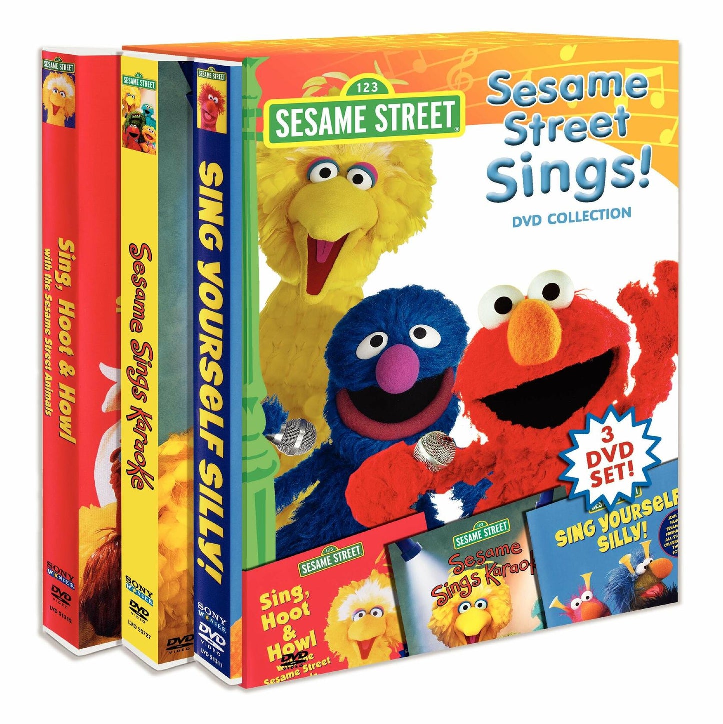 Sesame Street Sings Box Set (Sing Yourself Silly, Sesame Sings Karaoke, and Sing, Hoot, & Howl) [DVD] - Good