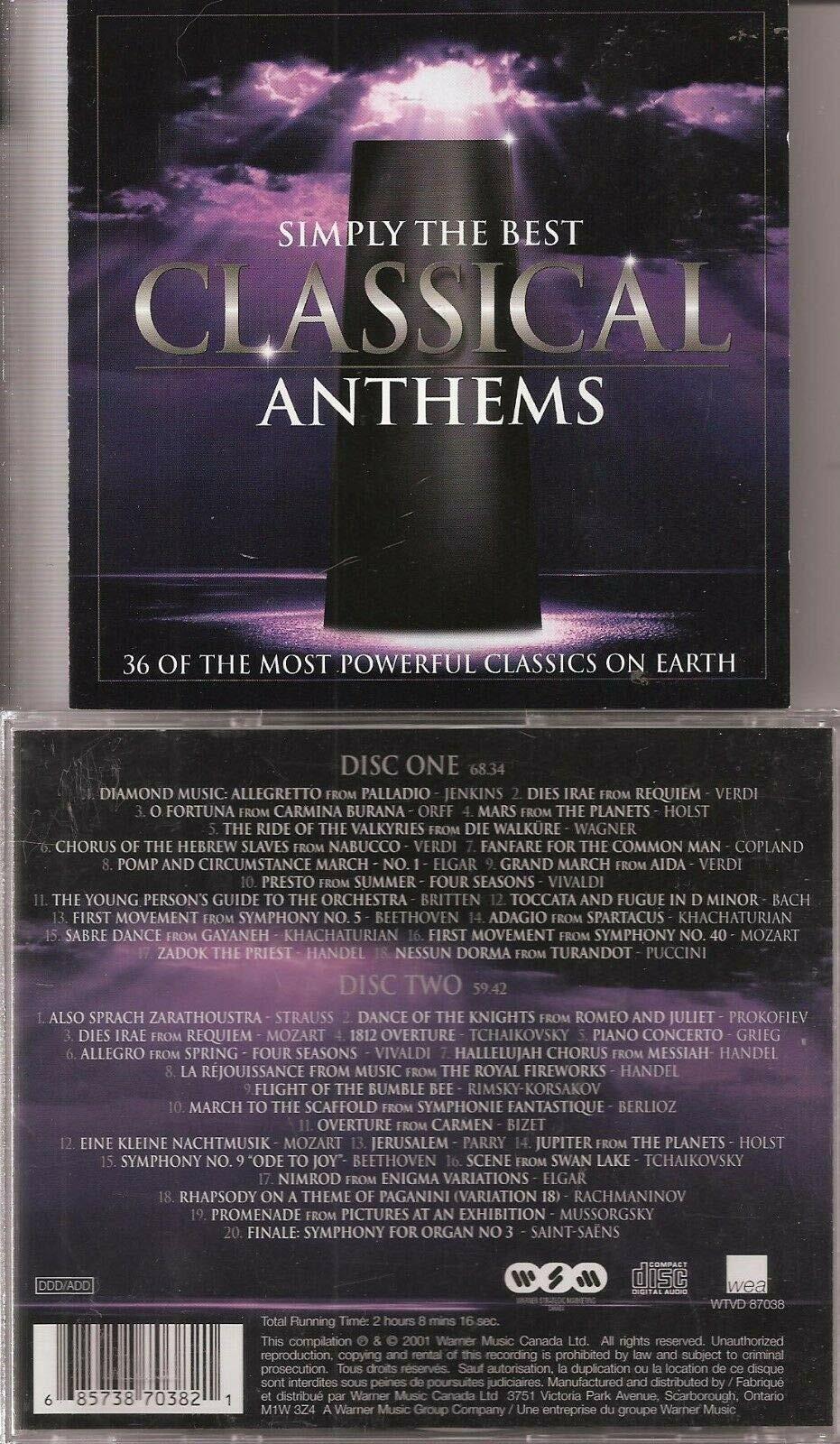 Simply the Best Classical Anthems [Audio CD] Various Artists - Very Good