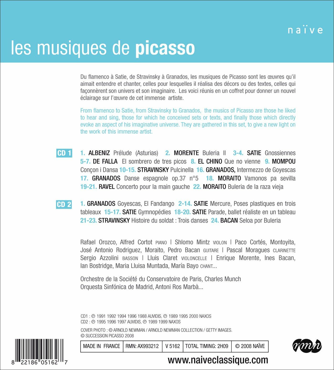 Les Musiques De Picasso [Audio CD] ALBENIZ / SATIE / DE FALLA / STRA - Very Good