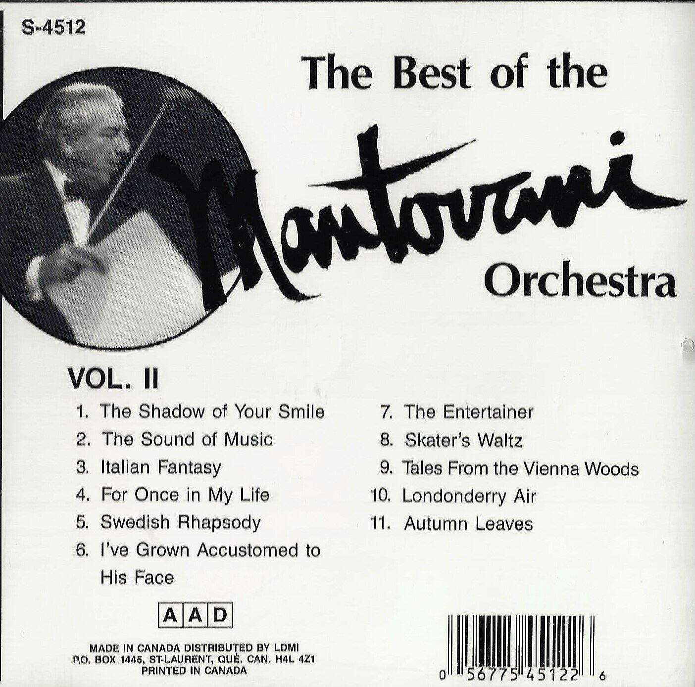 The Best Of The Mantovani Orchestra Vol. 2 [Audio CD] - Very Good