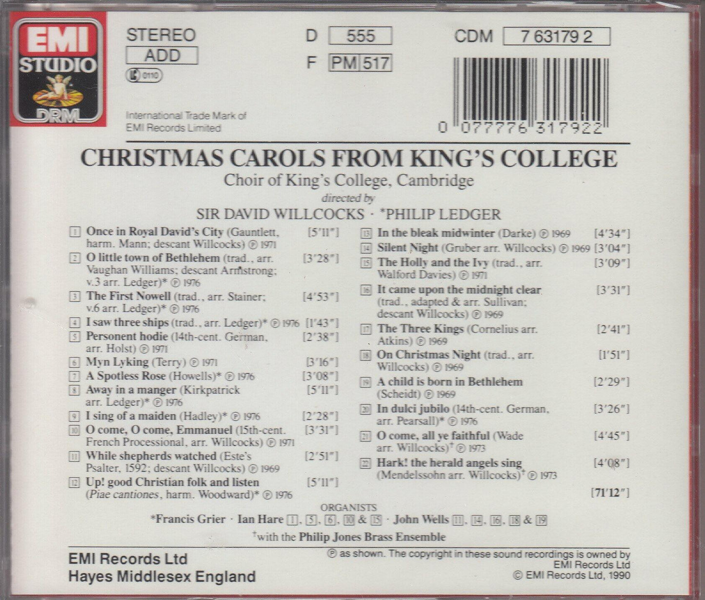 Chorales [Audio CD] King's College Choir; Ledger and Partington