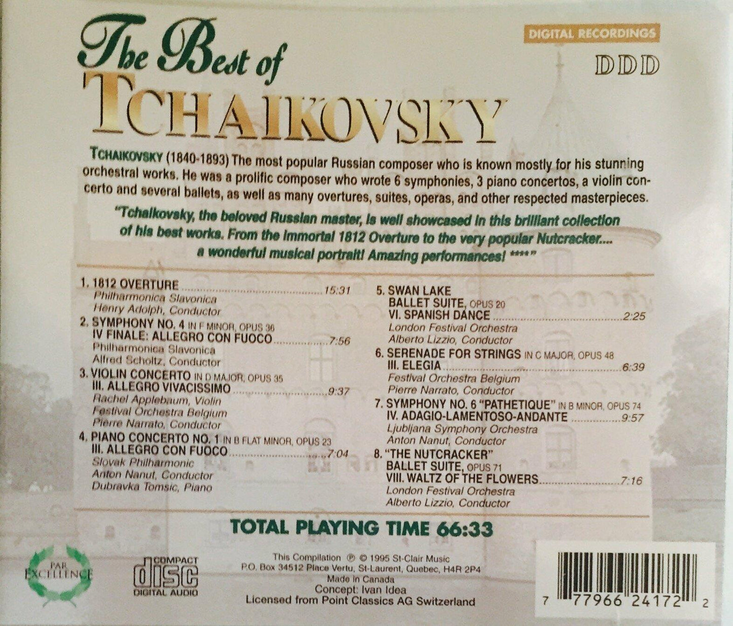 Best of Tchaikovsky [Audio CD] Tchaikovsky - Very Good