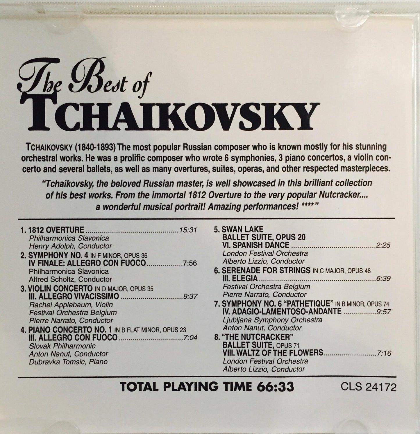 Best of Tchaikovsky [Audio CD] Tchaikovsky - Very Good
