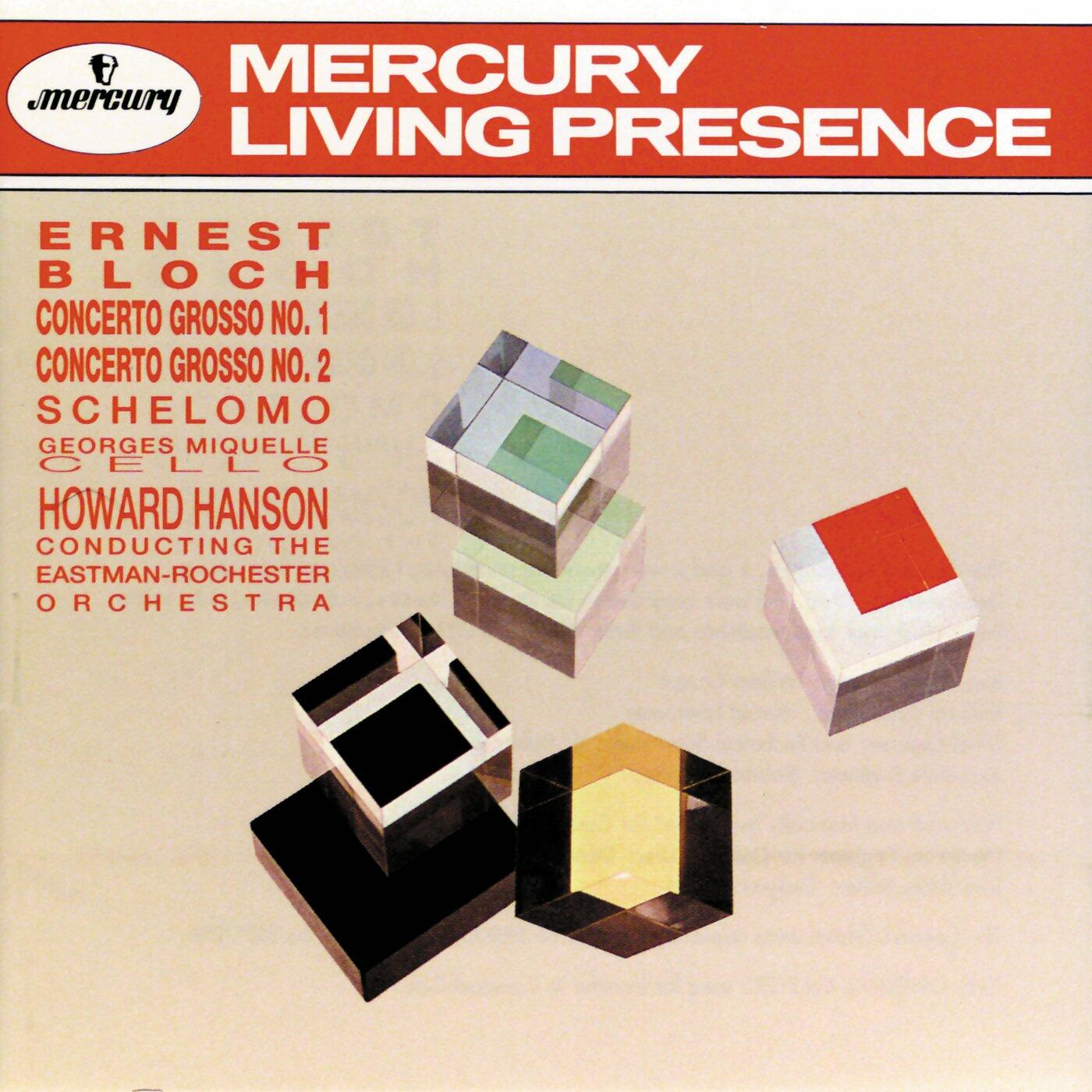 Howard Hanson Conducts Bloch [Audio CD] Bloch; Schelomo; Hanson and Eastman-Rochester Orch