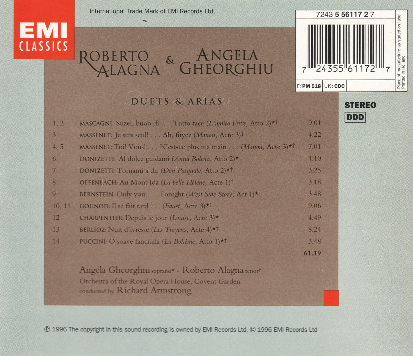 Duets & Arias [Audio CD] Alagna, Roberto; Gheorghiu and Armstrong